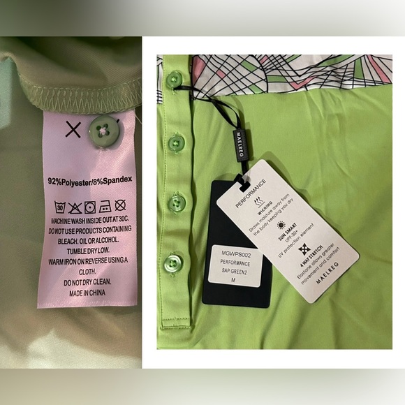 NWT MAELREG Women’s Golf Shirt Regular Fit Moisture Wicking Quick-Dry Printed| M - Picture 13 of 13